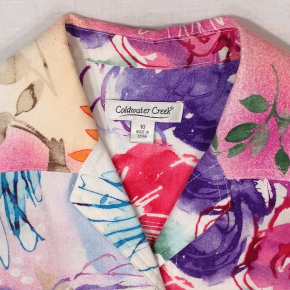 Coldwater Creek women’s floral jacket s 10 - Picture 2 of 8